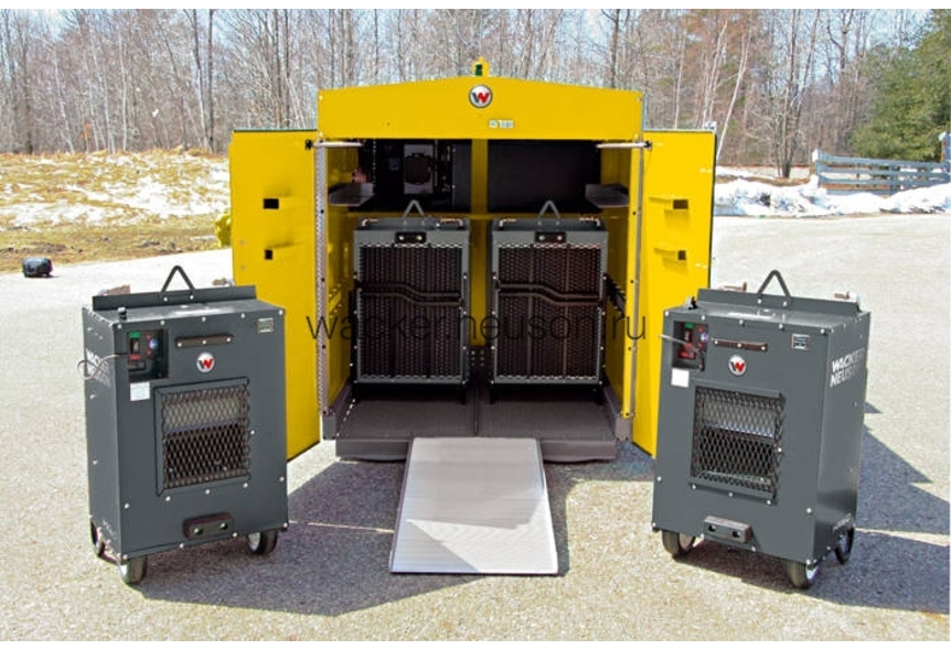 Аренда дезельного обогревателя в Москве с доставкой по Московской области для отопления и сушки больших помещений Wacker Neuson HP-252 2736 куб.м/час