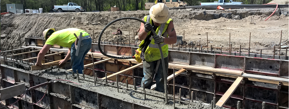 Уплотнение бетонной смеси