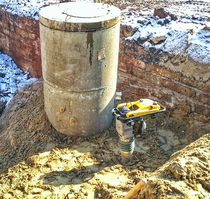 Уплотнение вибротрамбовкой